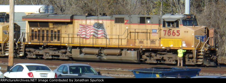 UP 7865, engineer's side view